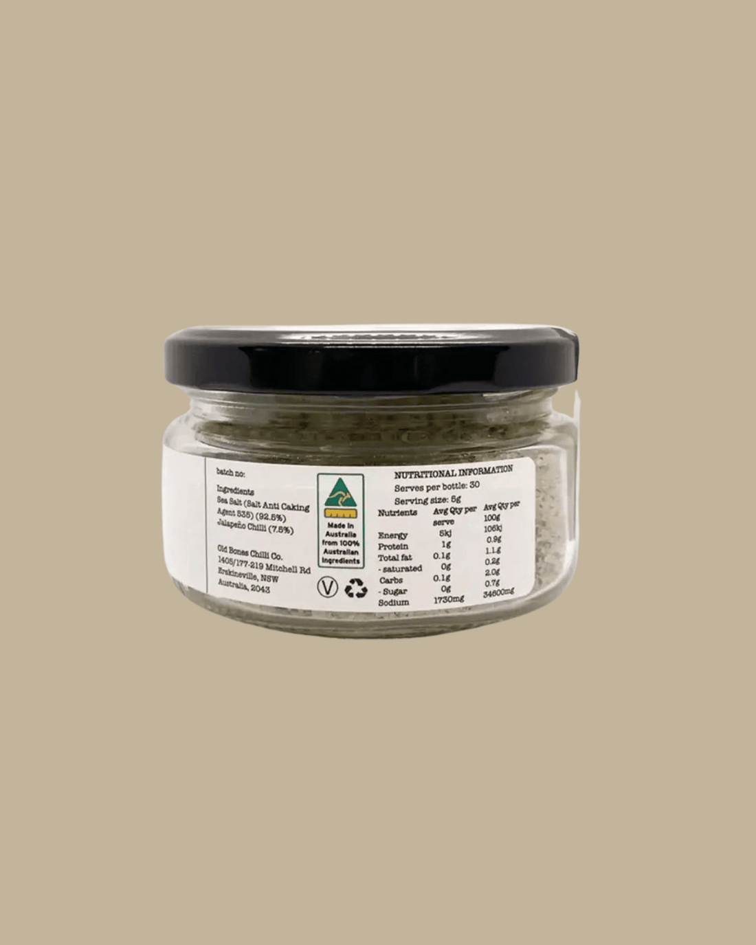 Old Bones Chilli Co Jalapeño Salt (150g)