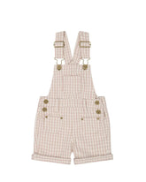 Chase Cord Short Overall - Gingham Pink