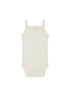 Organic Cotton Modal Singlet Bodysuit ~ Milk