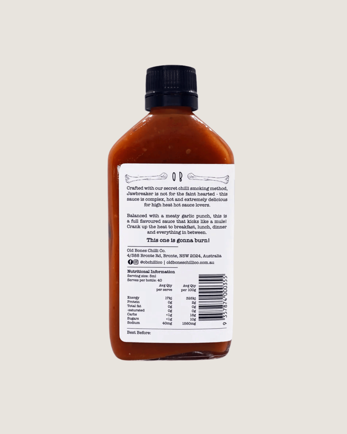 Jawbreaker Sauce by Old Bones Chilli Co 