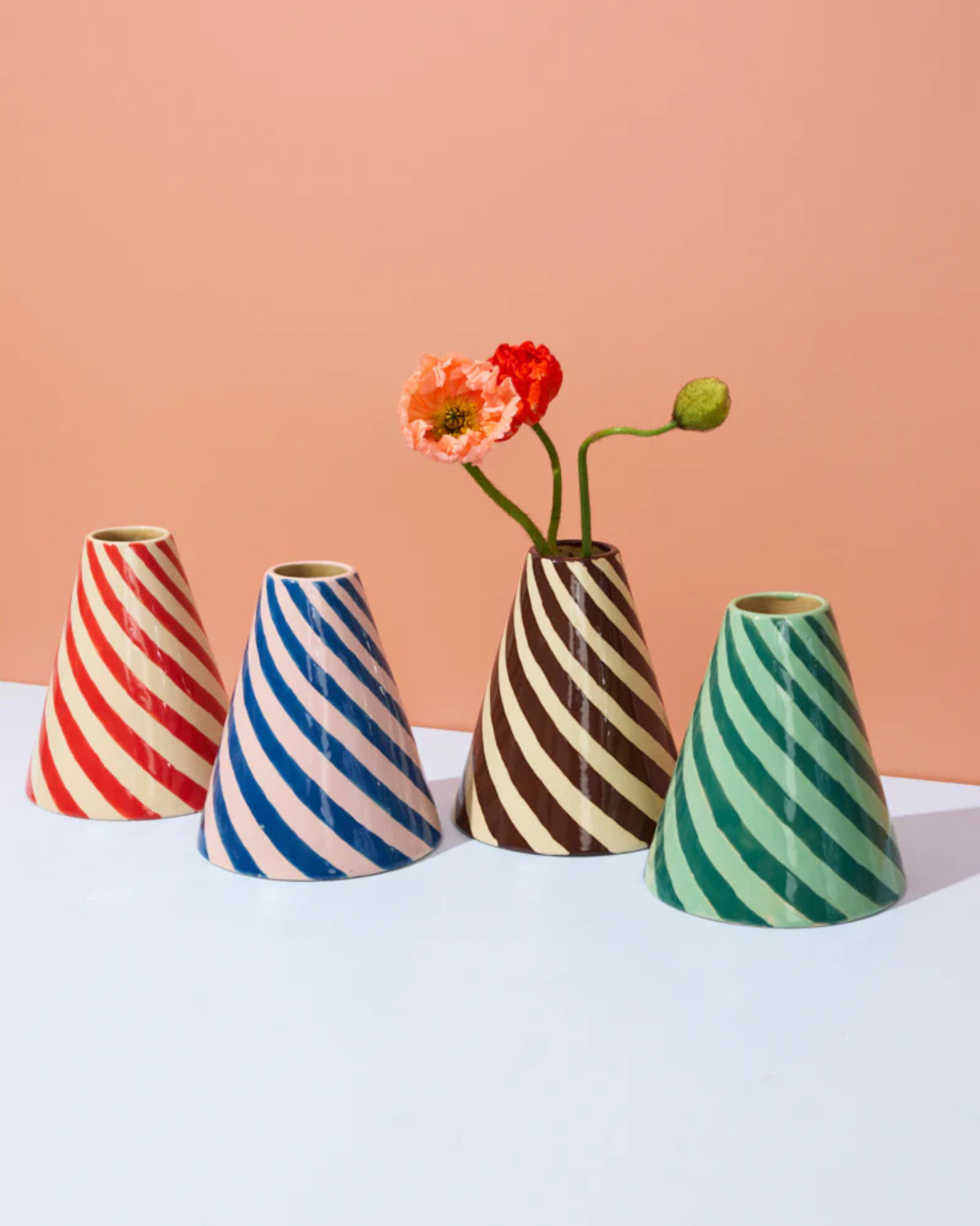 Jester Vase - Chocolate Swirl by Jones &amp; Co 