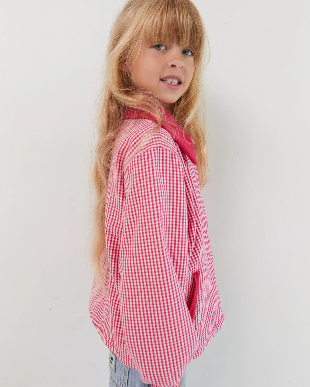 JNR Sienna Padded Jacket - Raspberry Gingham