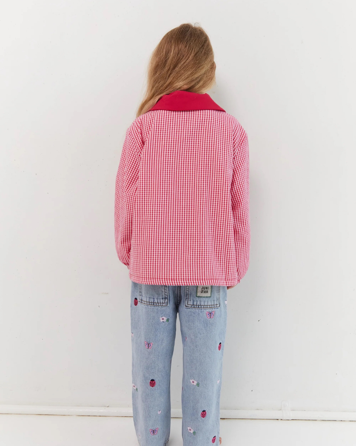 JNR Sienna Padded Jacket - Raspberry Gingham