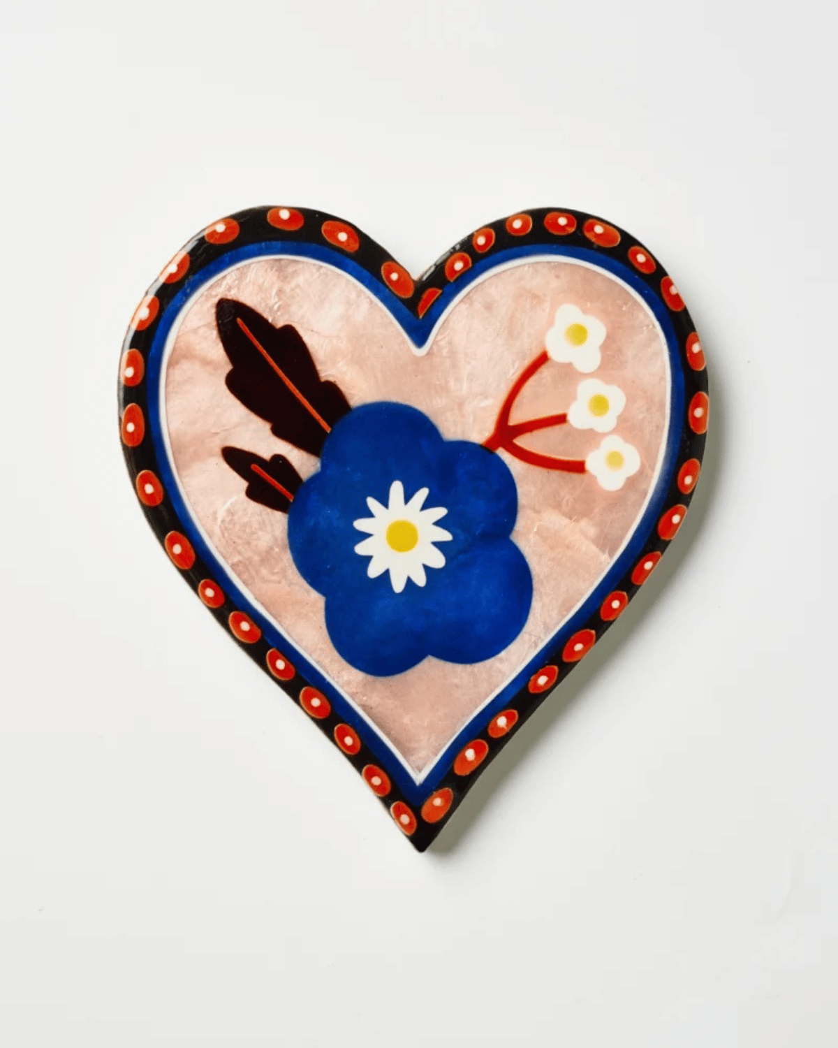 Bloom Nouveau Blue Heart Wall Tile