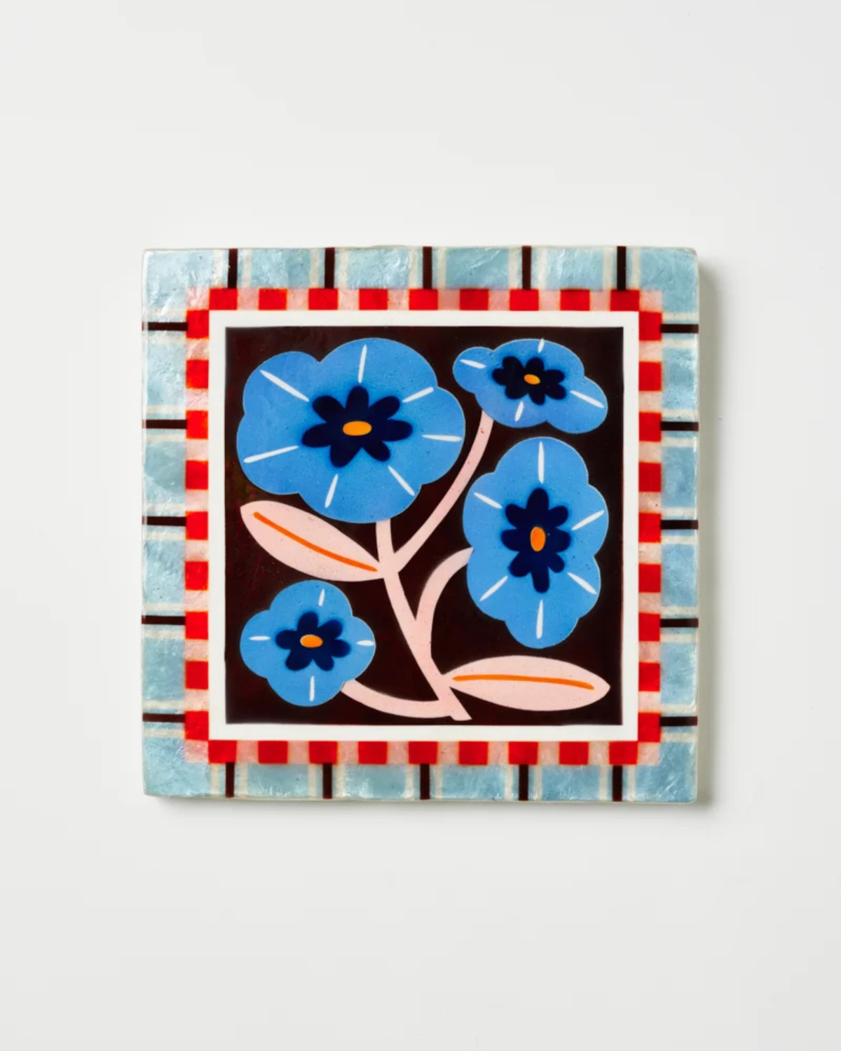 Bloom Nouveau Blue Square by Jones &amp; Co