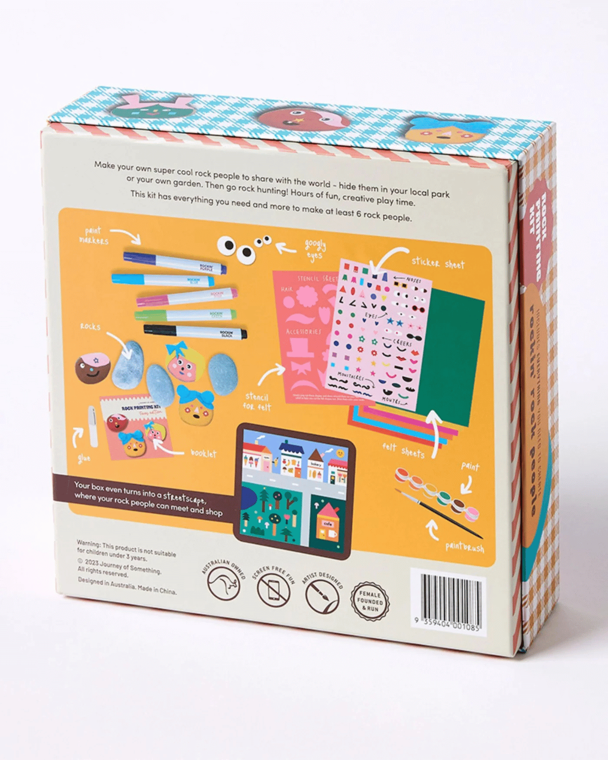 Kids Rock Painting Kit - Cool Faces Edition by Journey of Something