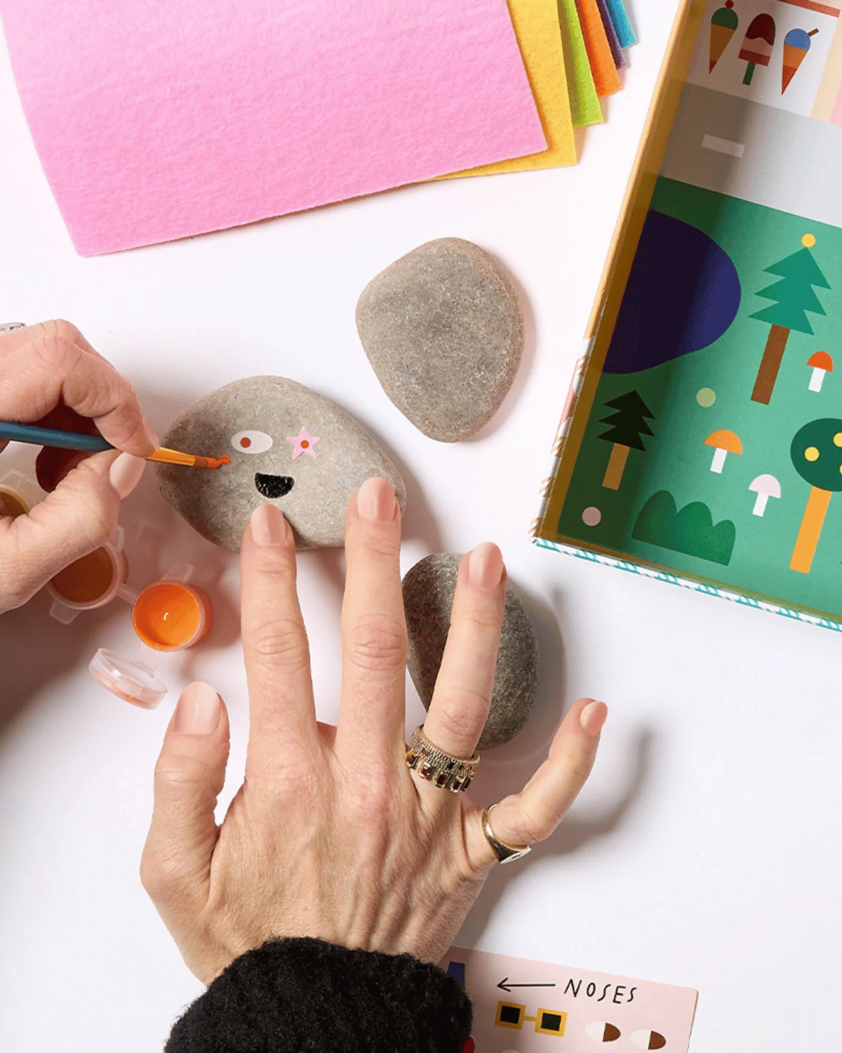 Kids Rock Painting Kit - Cool Faces Edition by Journey of Something