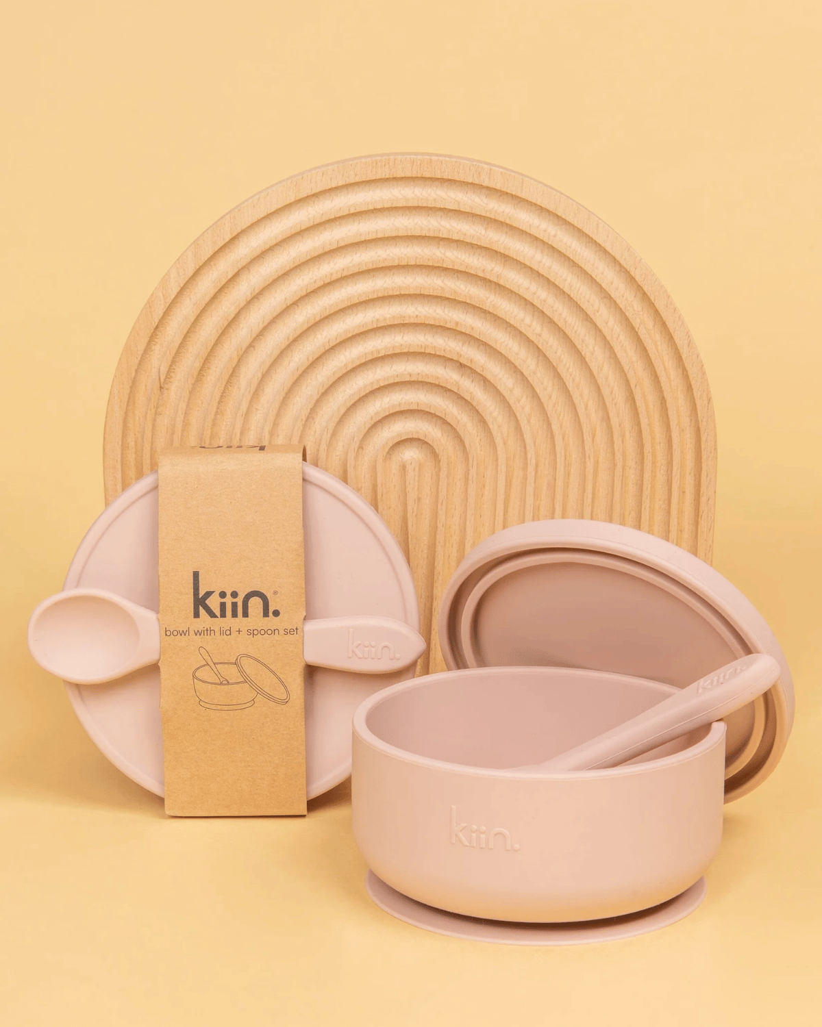 Kiin Baby Silicone Suction Bowl with Lid &amp;amp; Spoon Set - Blossom ✨