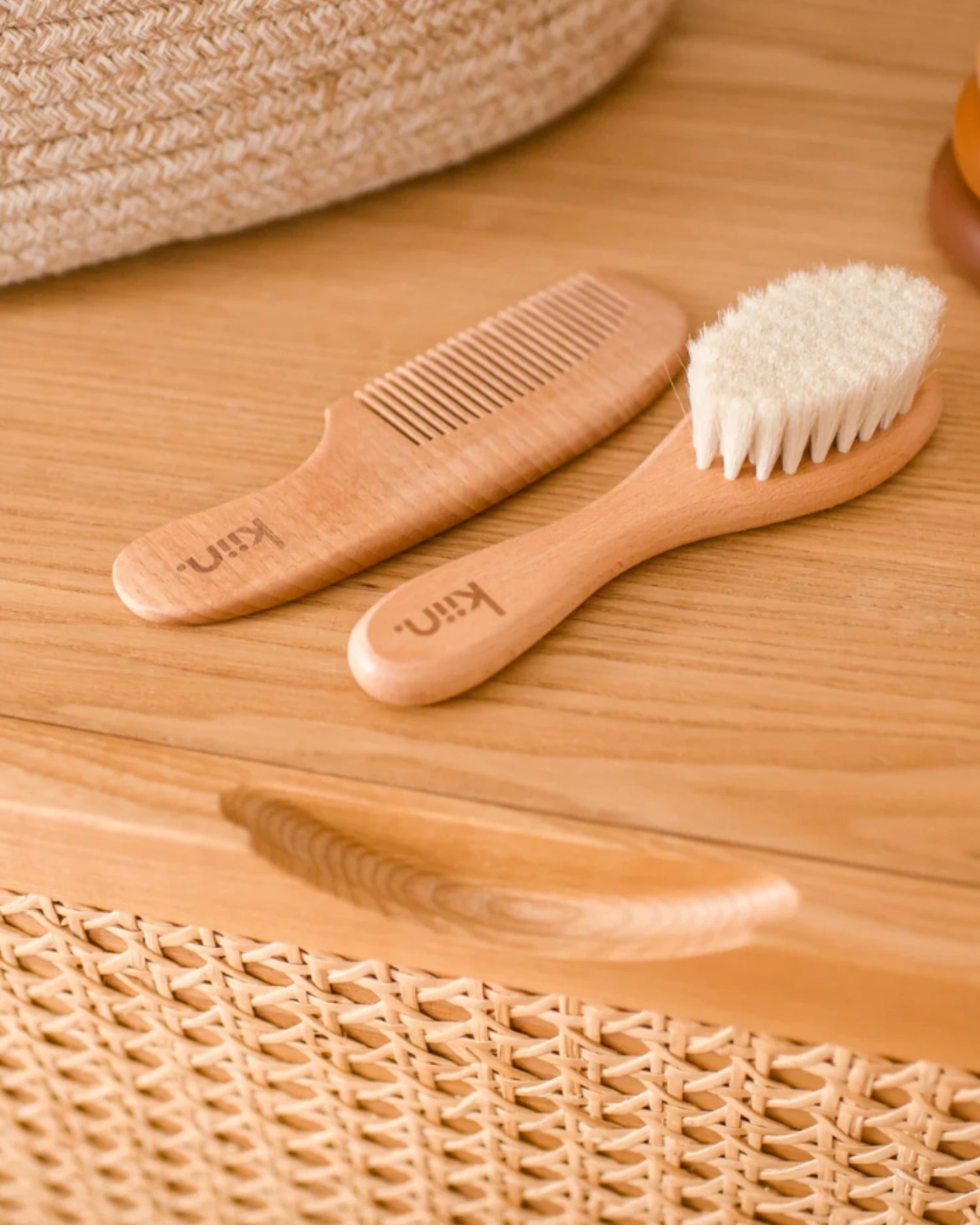 Wooden Baby Brush and Comb Set by Kiin Baby