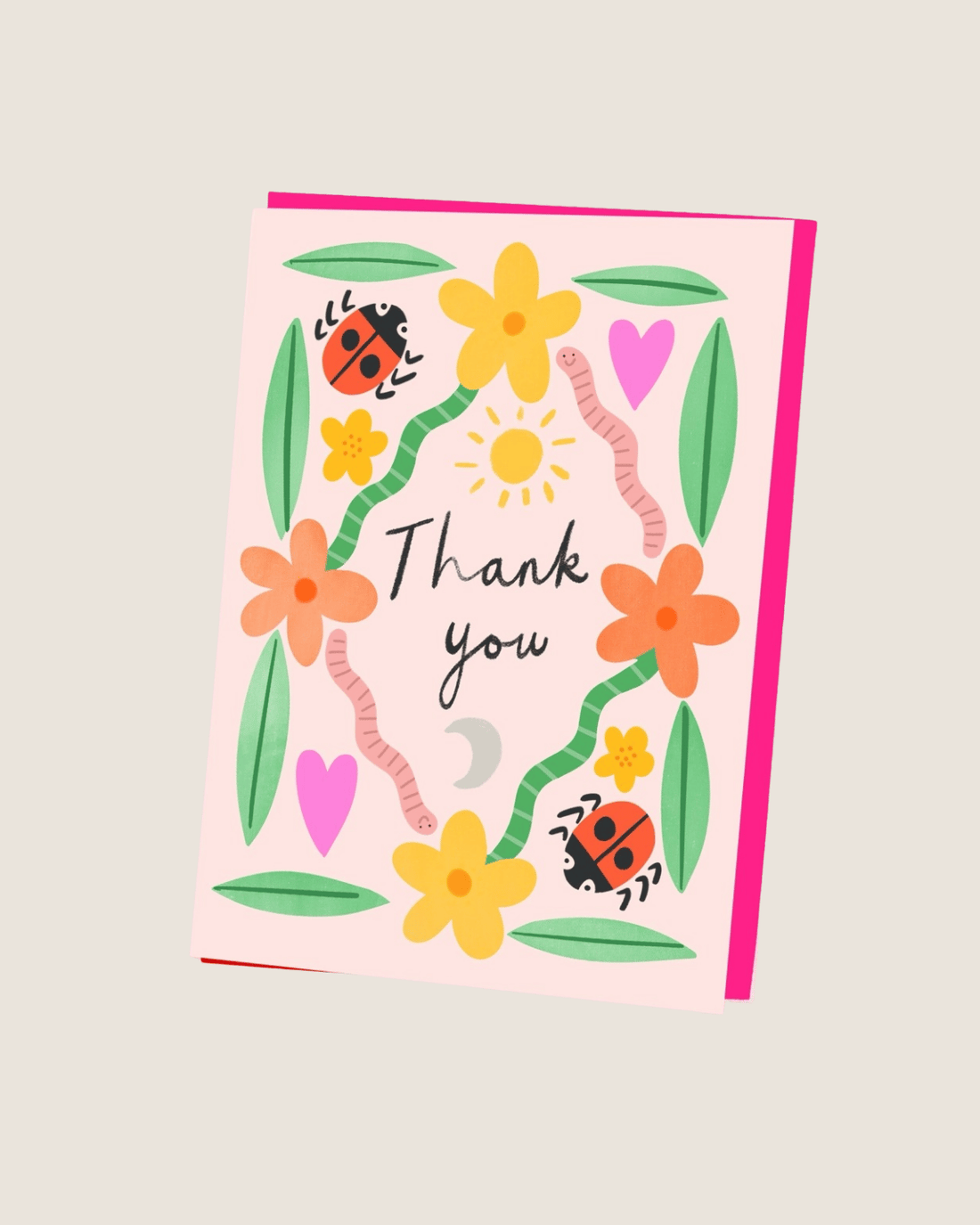 Greeting Card - Thank you Garden Border