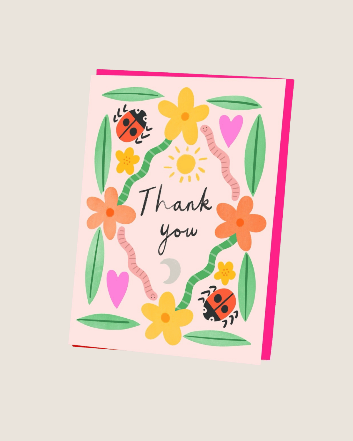 Greeting Card - Thank you Garden Border
