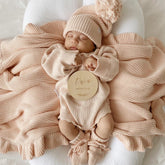 Pink Knitted Baby Blanket by Ziggy Lou - Pia Frill