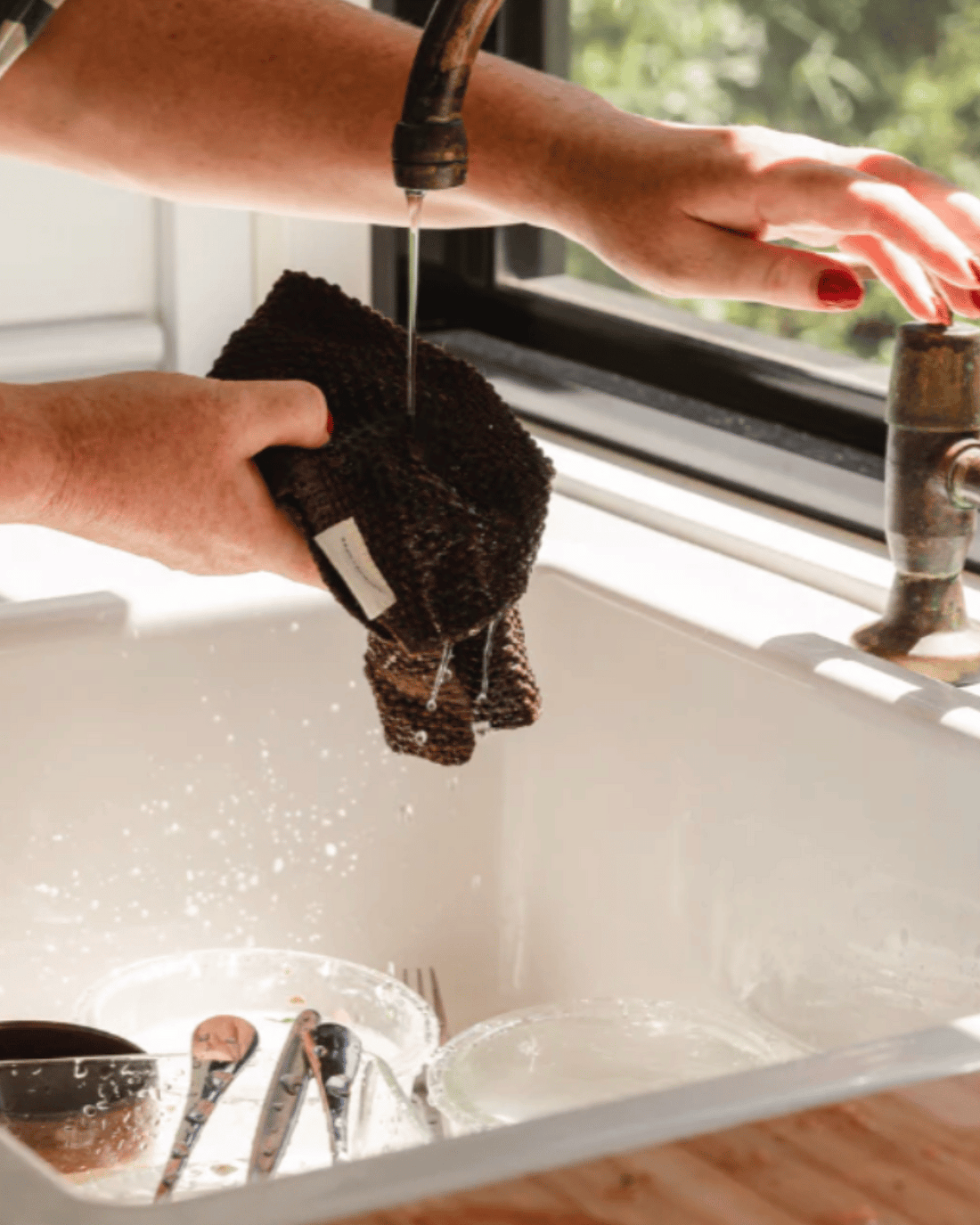 Seed & Sprout Knitted Dishcloths - Praline & Cocoa