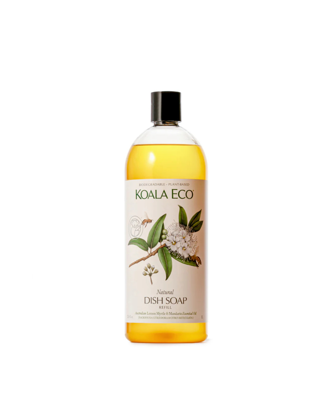 Natural Dish Soap by Koala Eco - Lemon Myrtle &amp;  Mandarin (1L Refill).