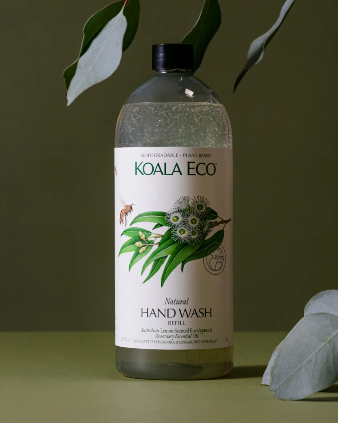 Natural Hand Wash by Koala Eco - Lemon, Eucalyptus &amp; Rosemary (1L Refill)