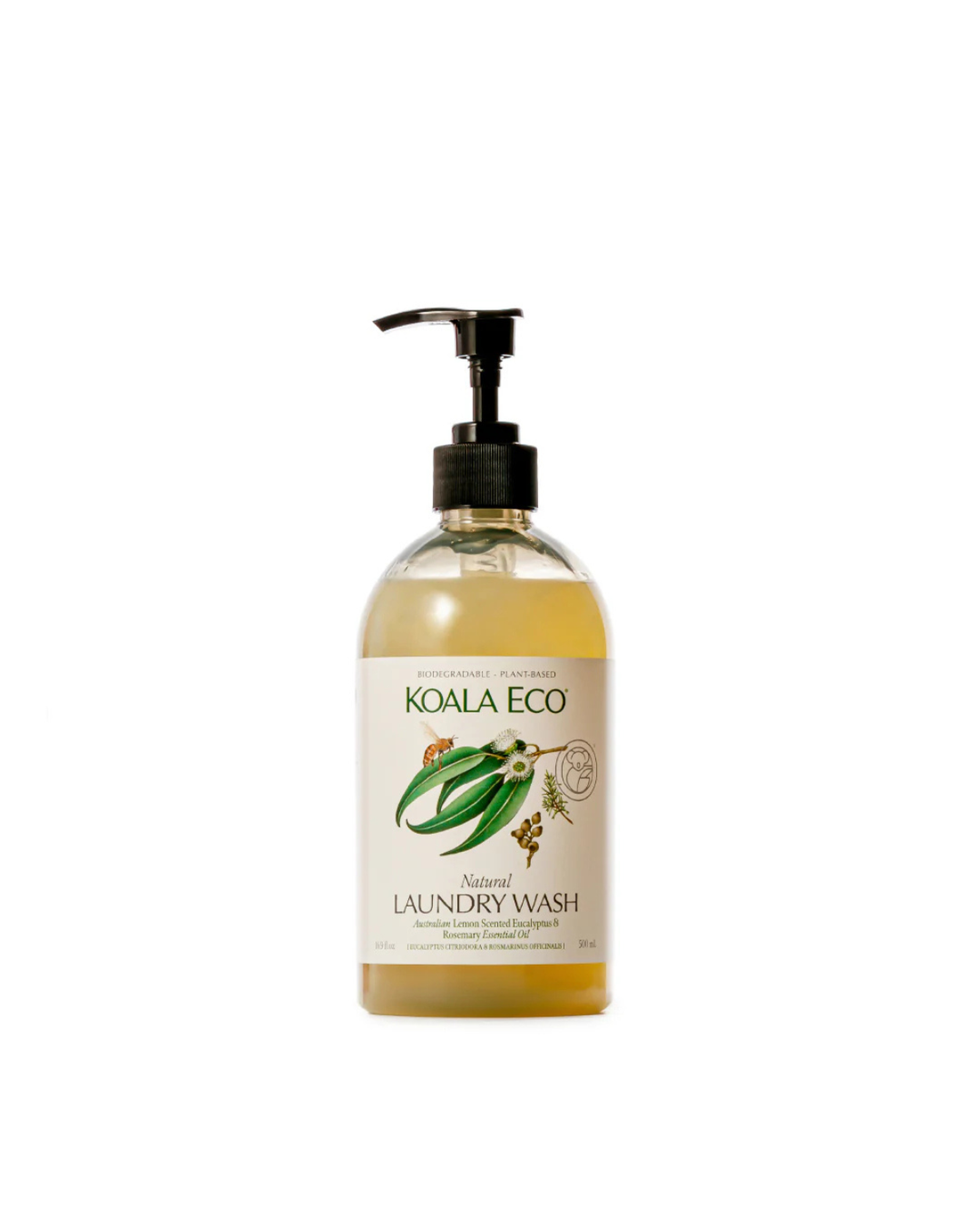 Natural Laundry Wash by Koala Eco - Lemon Scented Eucalyptus &amp; Rosemary (500ml)