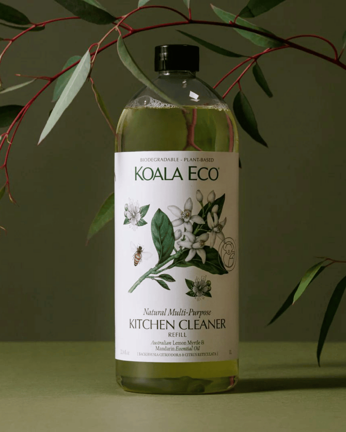 Natural Multi-Purpose Kitchen Cleaner by Koala Eco - Lemon Myrtle &amp; Mandarin (1L Refill)