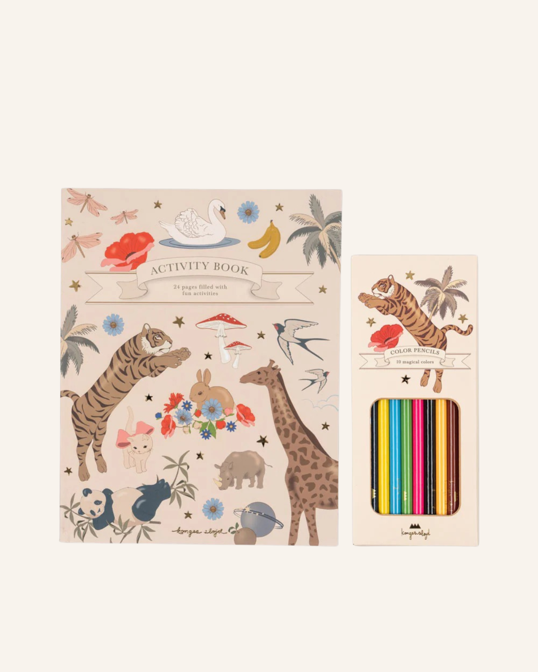 Activity Book with Colouring Pencils by Konges Sløjd