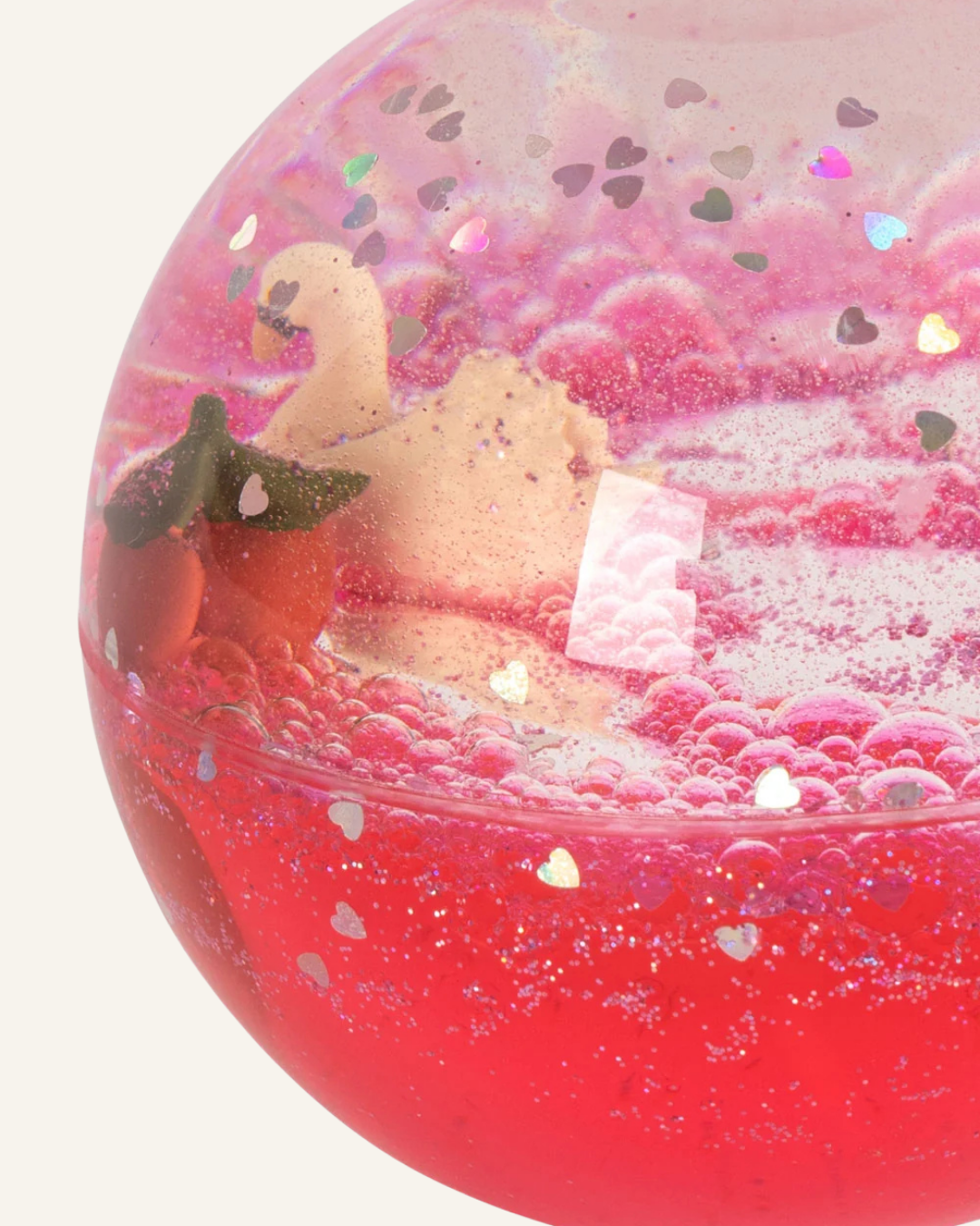 Glitter Water Ball - Swan &amp; Cherry by Konges Sløjd