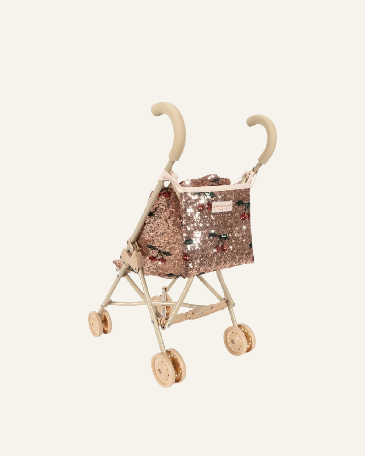 KONGES SLØJD ❘ Sparkly Doll Stroller - Cherry Sequin