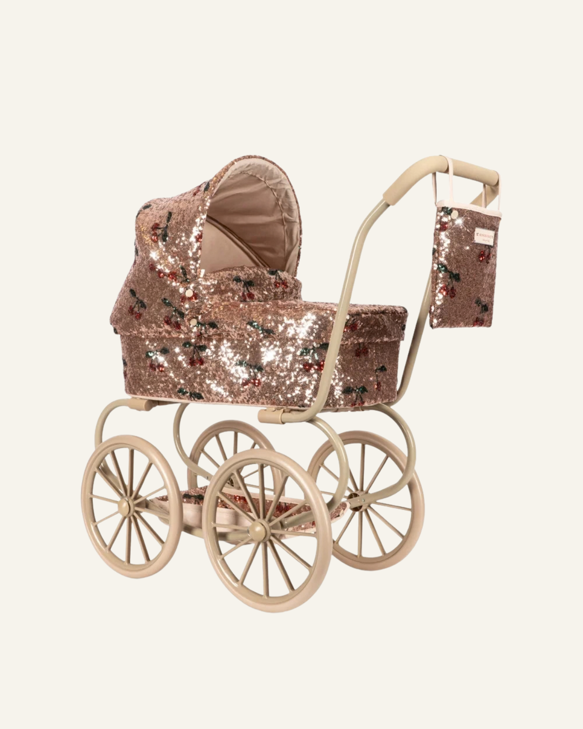 Sparkly Minnie Doll Pram - Cherry Sequin by Konges Sløjd
