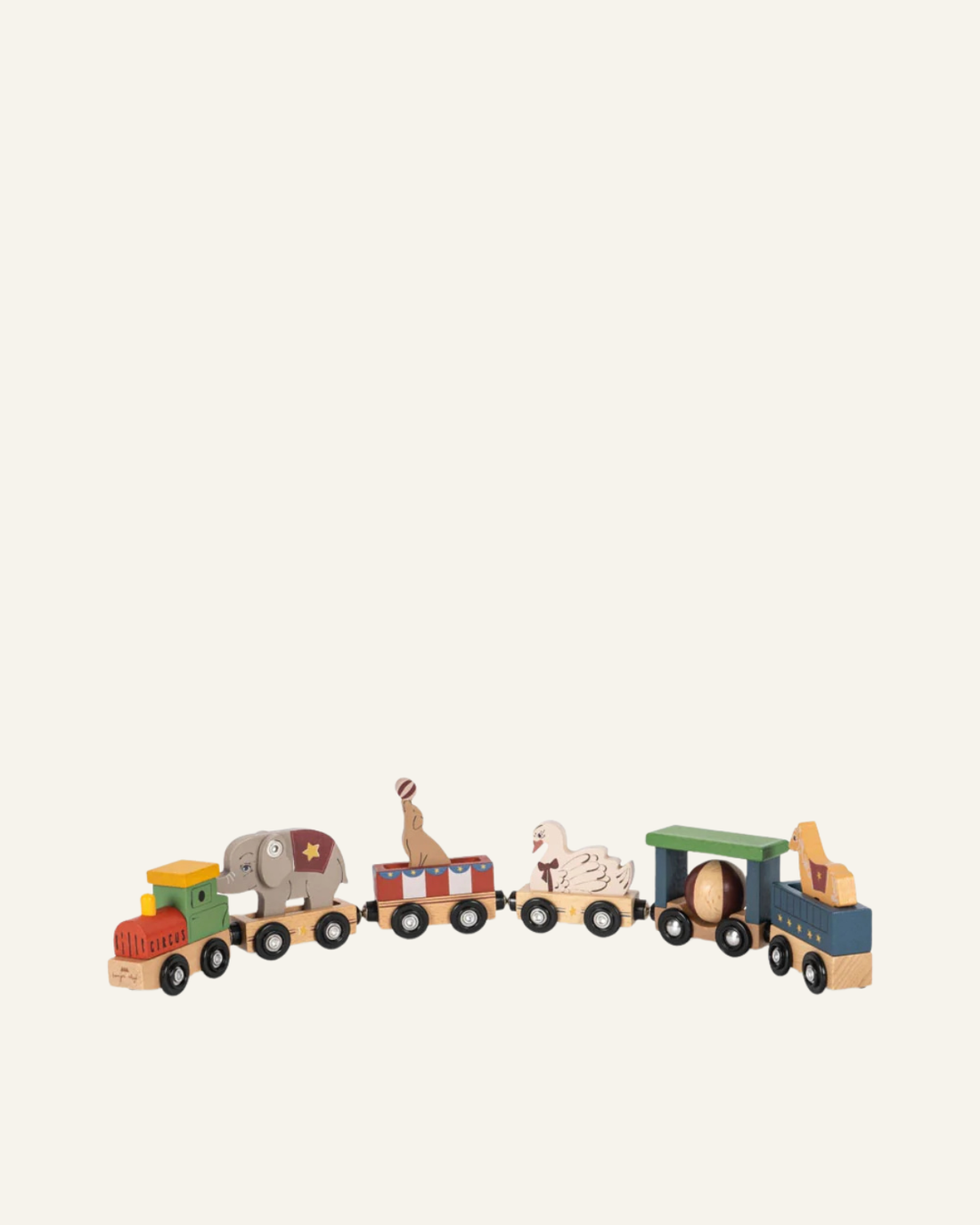 Wooden Animal Train by Konges Sløjd