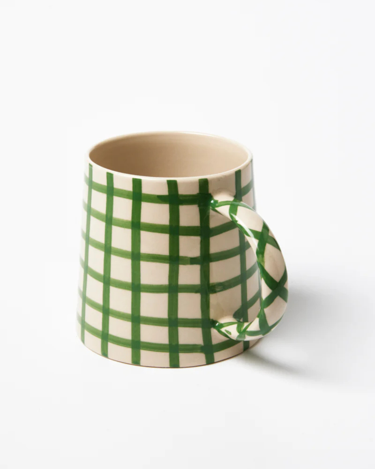 Larder Check Mug - Green by Jones &amp; Co 
