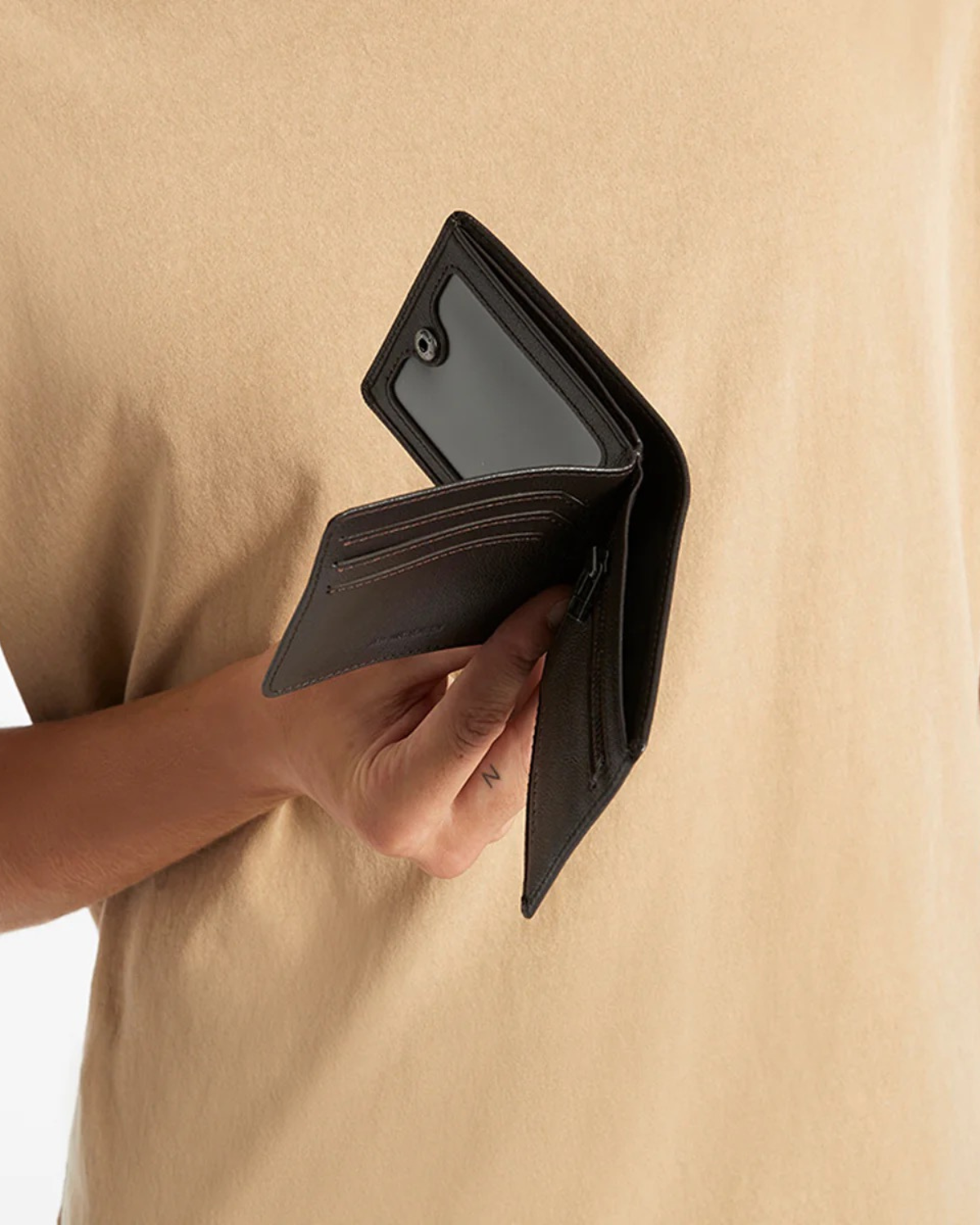 Mens Leonard Wallet - Chocolate by Status Anxiety