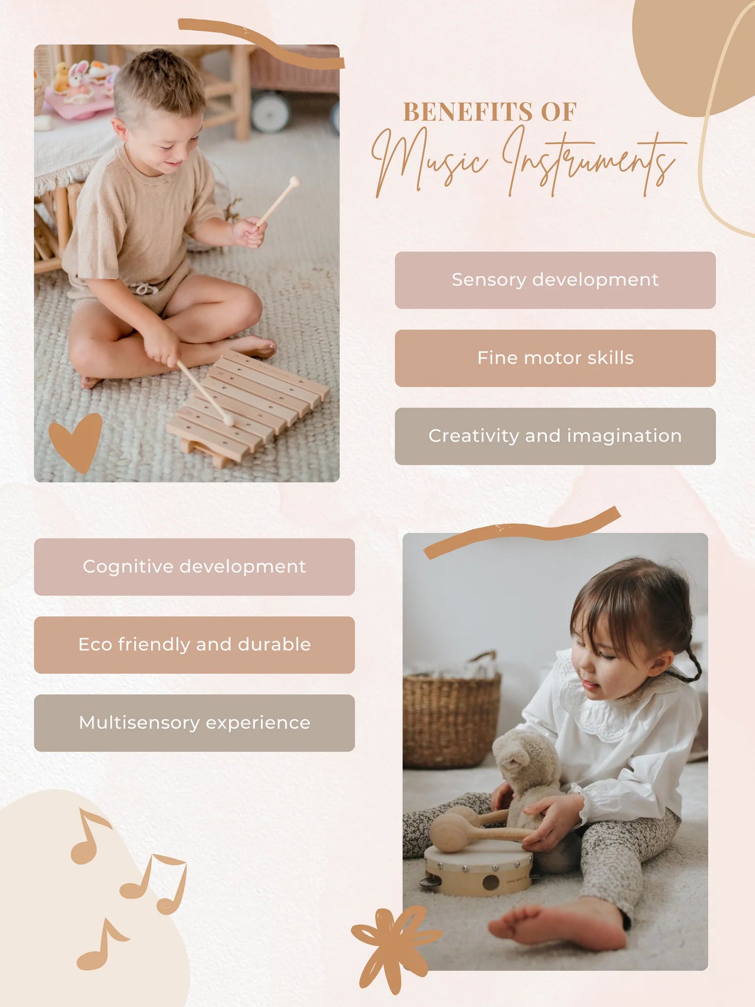 Little Love Music Set by Love Note Co - Kids Music Toys