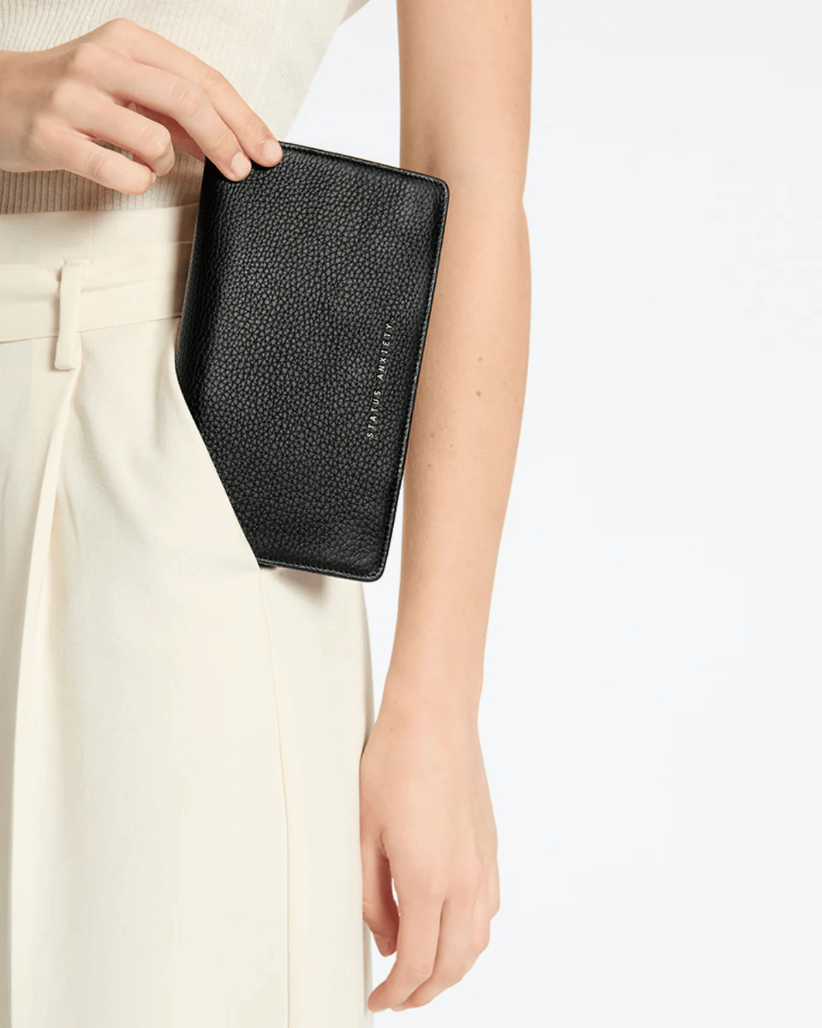 Status Anxiety Living Proof Leather Wallet - Black
