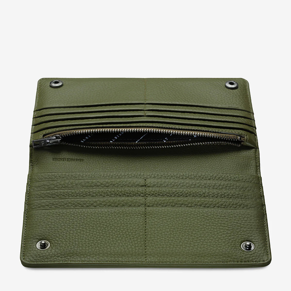 Status Anxiety Living Proof Leather Wallet - Khaki 