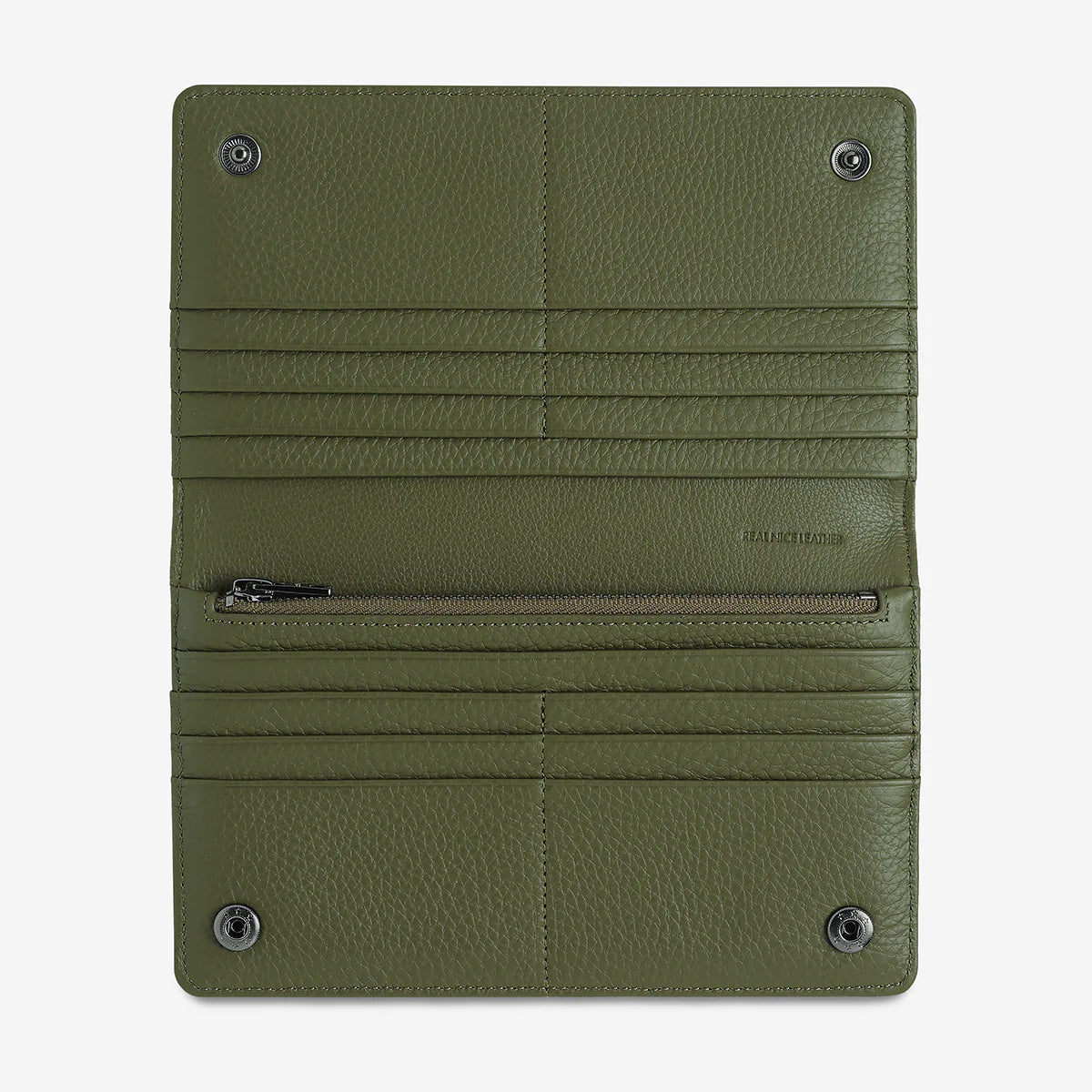 Status Anxiety Living Proof Leather Wallet - Khaki 