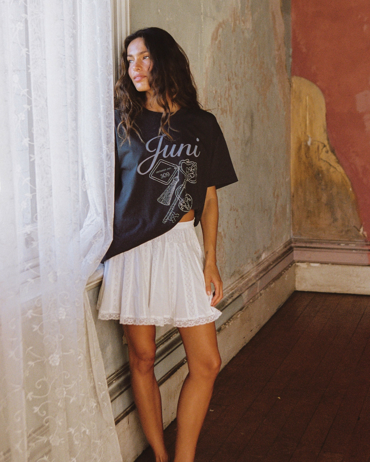 Lock Tee - Washed Black by Juni