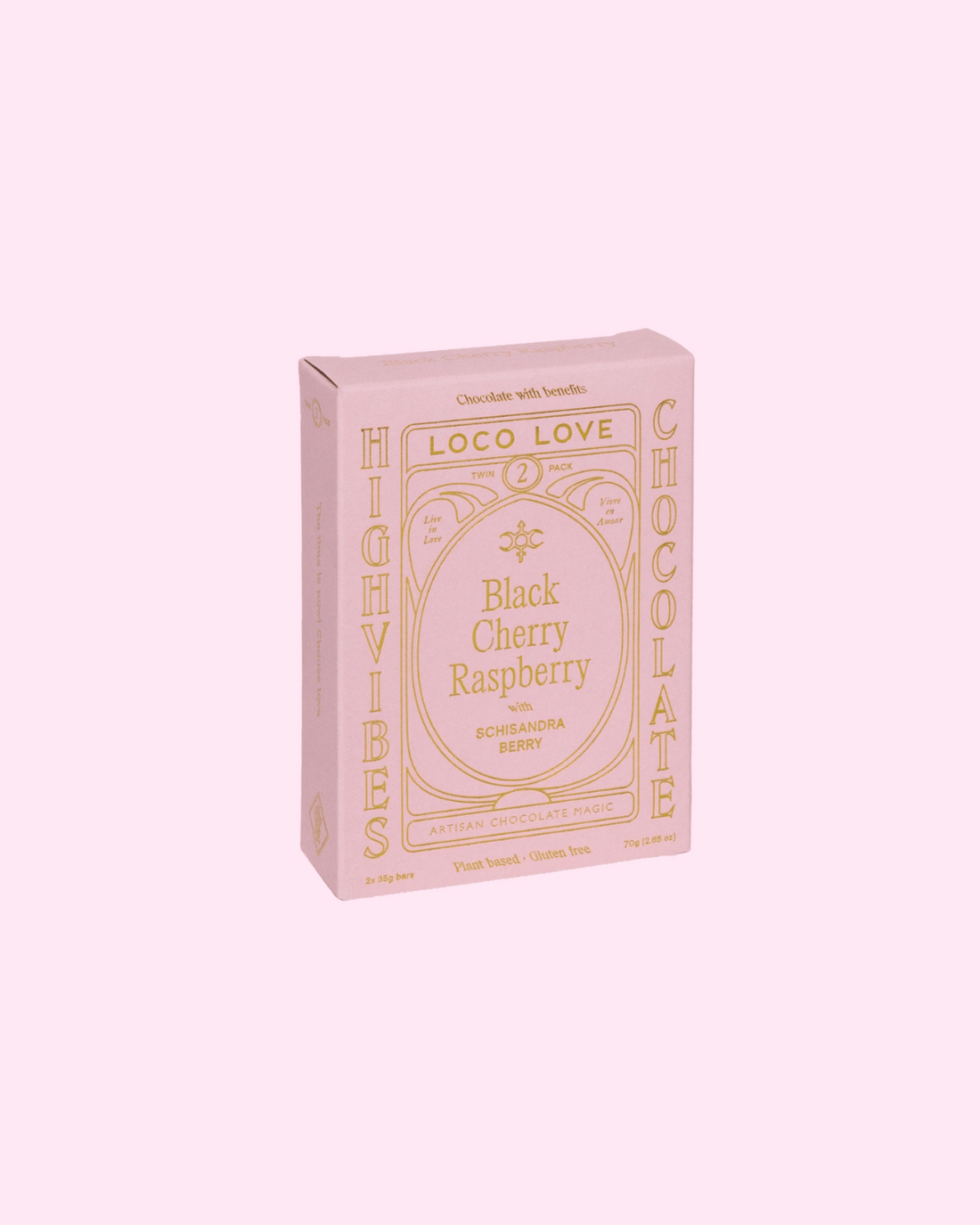 Loco Love Black Cherry &amp; Raspberry Chocolate - Twin Pack 60g