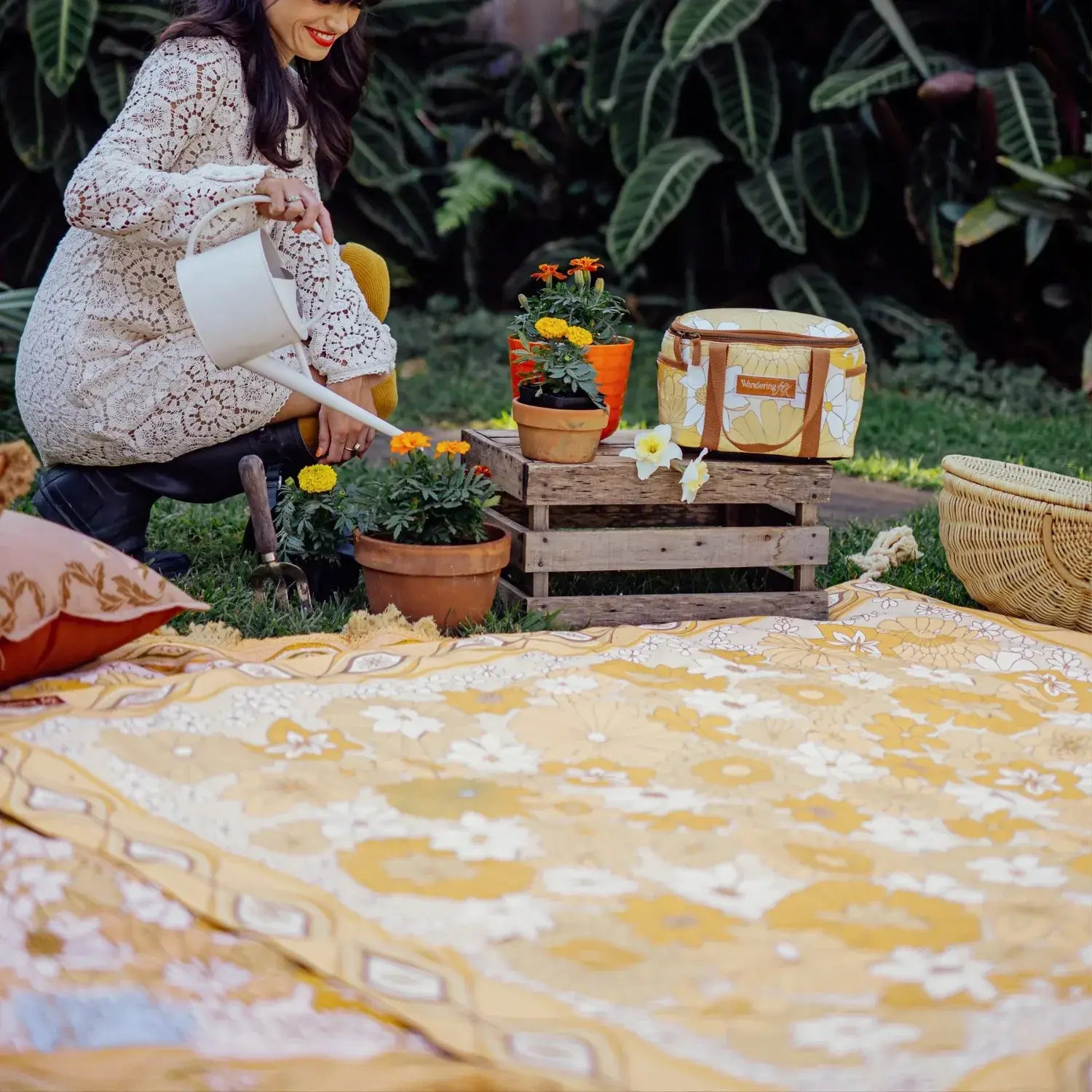 Lola Picnic Rug - Honey by Wandering Folk