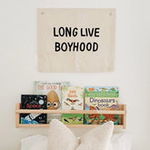 Imani Collective "Long Live Boyhood" Canvas Wall Banner - Quote Wall Banner for Kids Bedroom or Nursery Decor