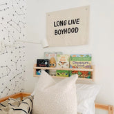 Imani Collective "Long Live Boyhood" Canvas Wall Banner - Quote Wall Banner for Kids Bedroom or Nursery Decor