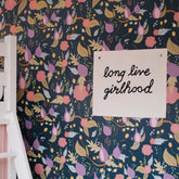 Imani Collective "Long Live Girlhood Banner" Canvas Wall Banner.