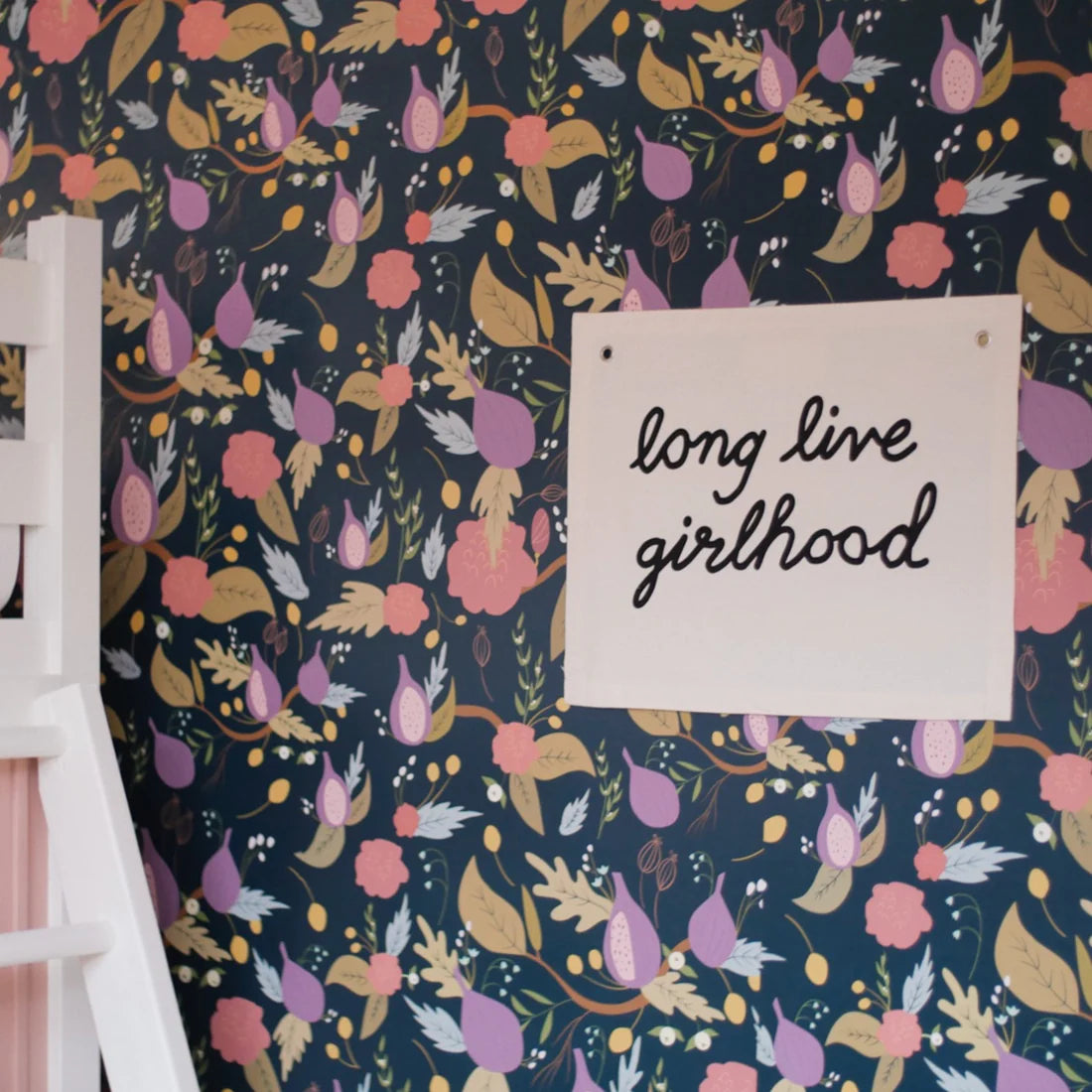Imani Collective &quot;Long Live Girlhood Banner&quot; Canvas Wall Banner.