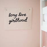 Imani Collective "Long Live Girlhood Banner" Canvas Wall Banner.