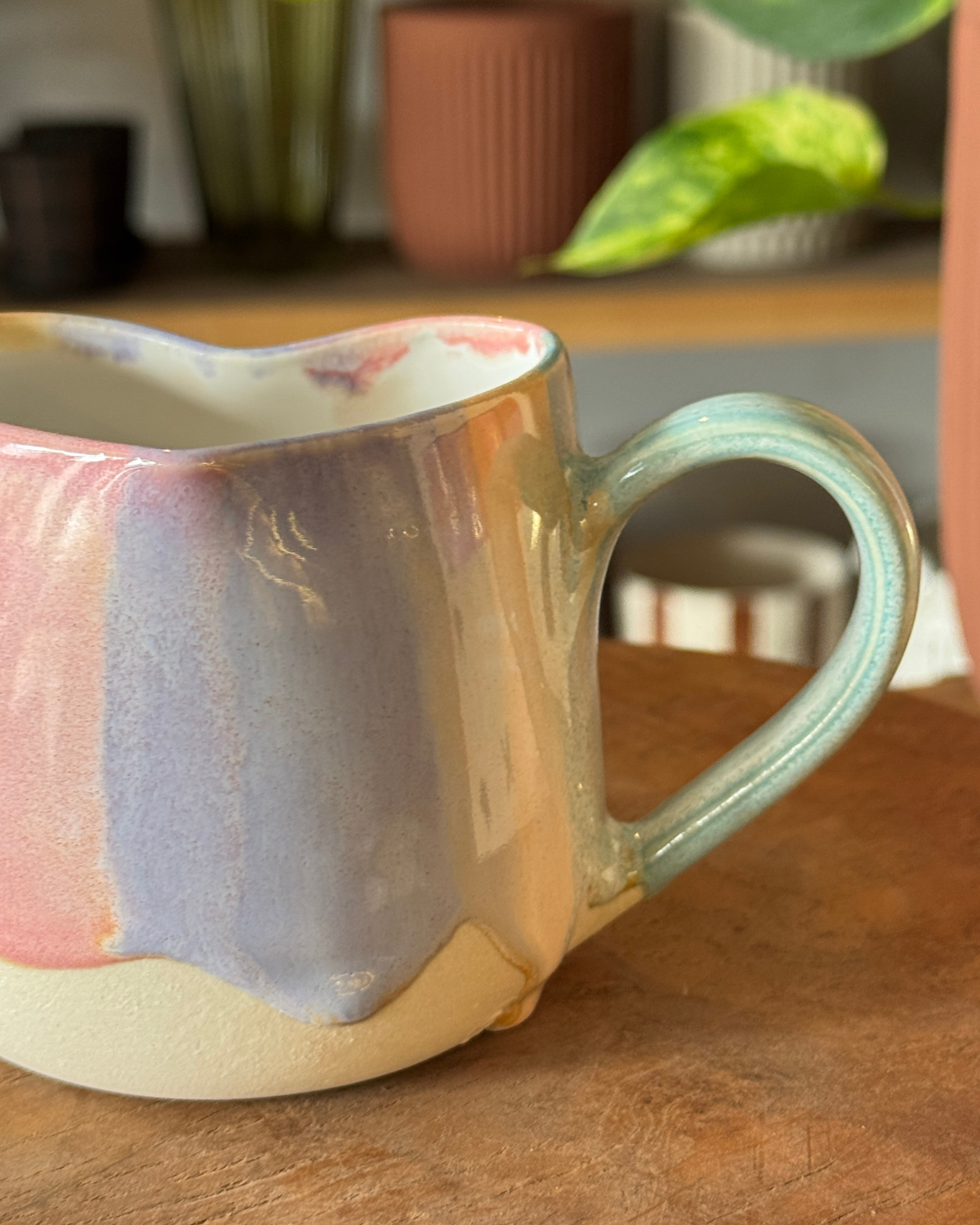 OAS Clay Creative Love Mug - Pastel Drip Glaze 