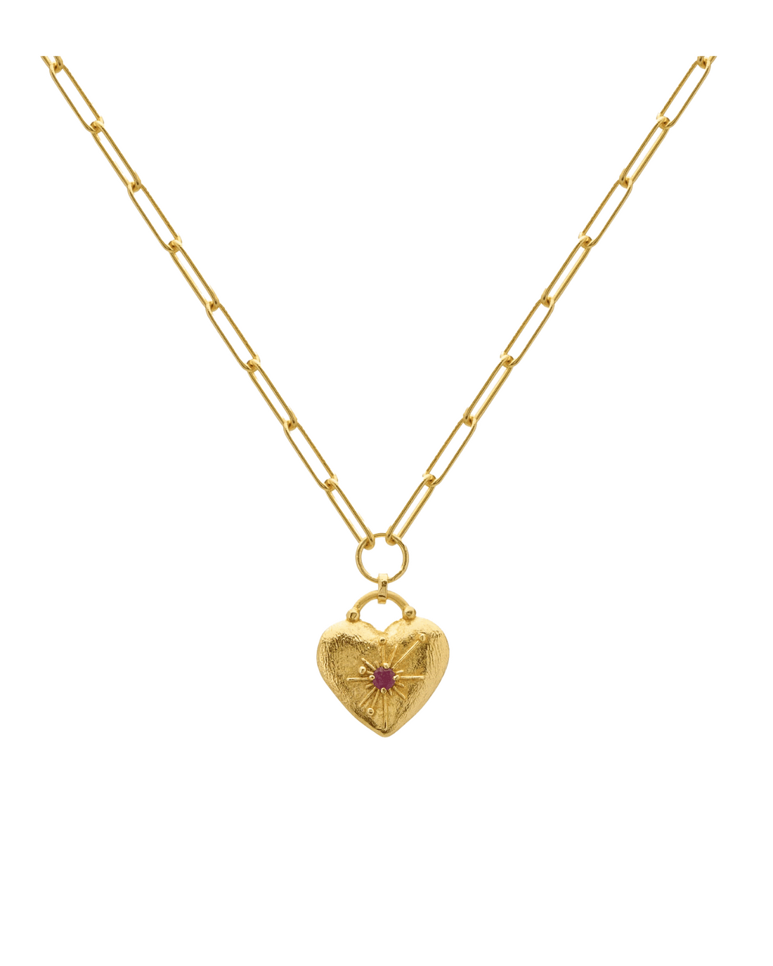 Love You Large Heart Necklace by Murkani 