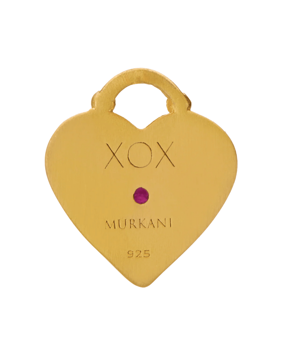 Love You Small Heart Huggie Earrings (Gold) by Murkani 