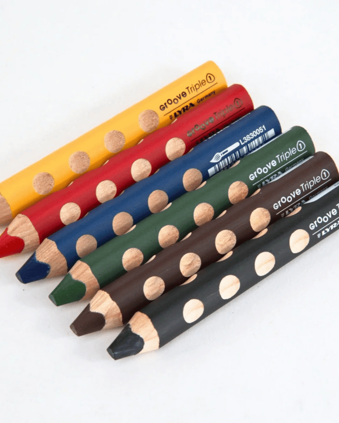 LYRA Groove Triple One 3 in 1 (Pencil, Watercolour Crayon) - 6 Colours 