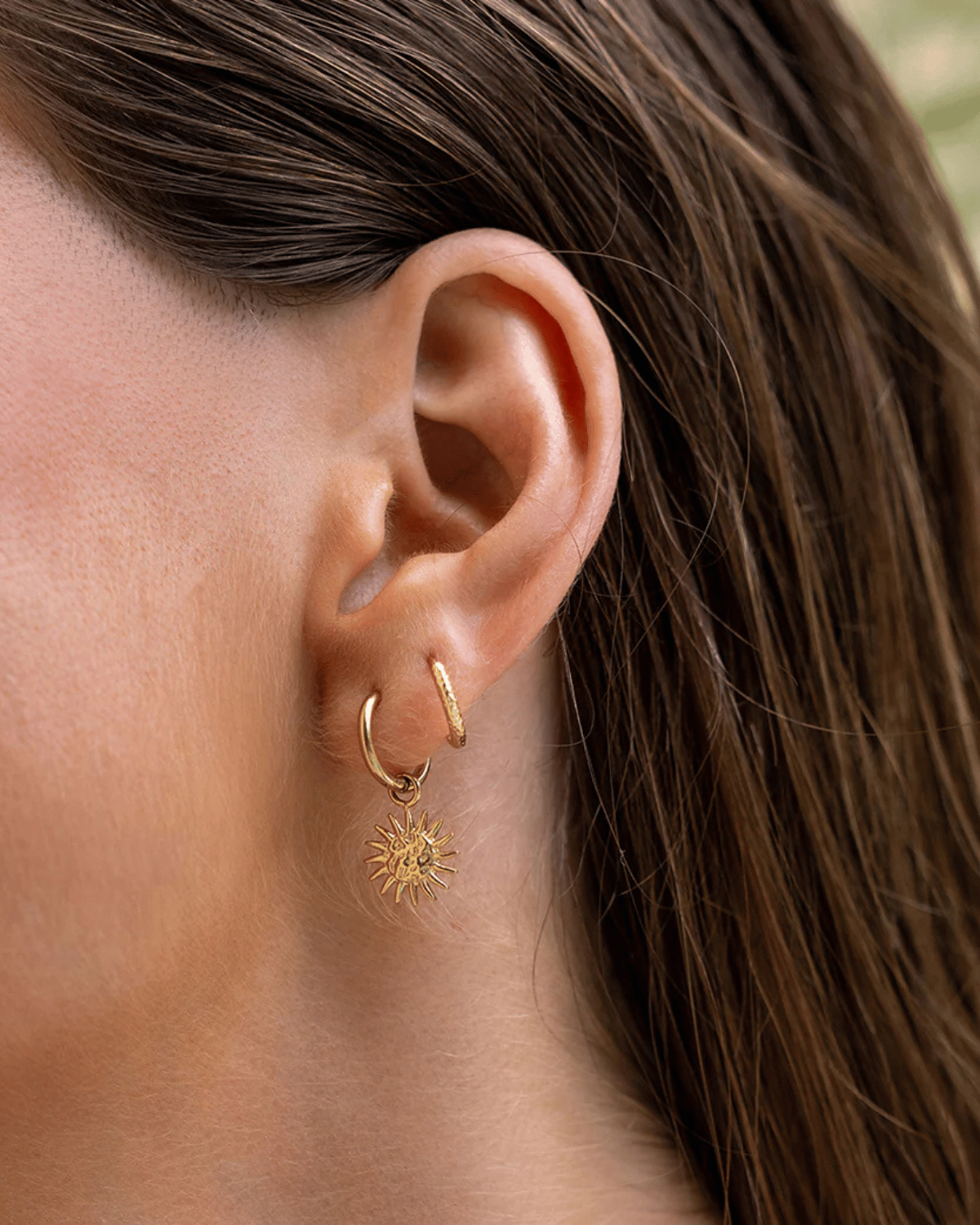 Magnolia Gold Charm Earrings by Arms of Eve 