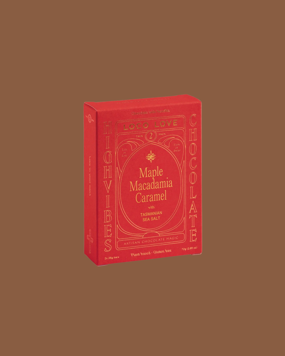 Loco Love Maple Macadamia Caramel Chocolate - Twin Pack 60g