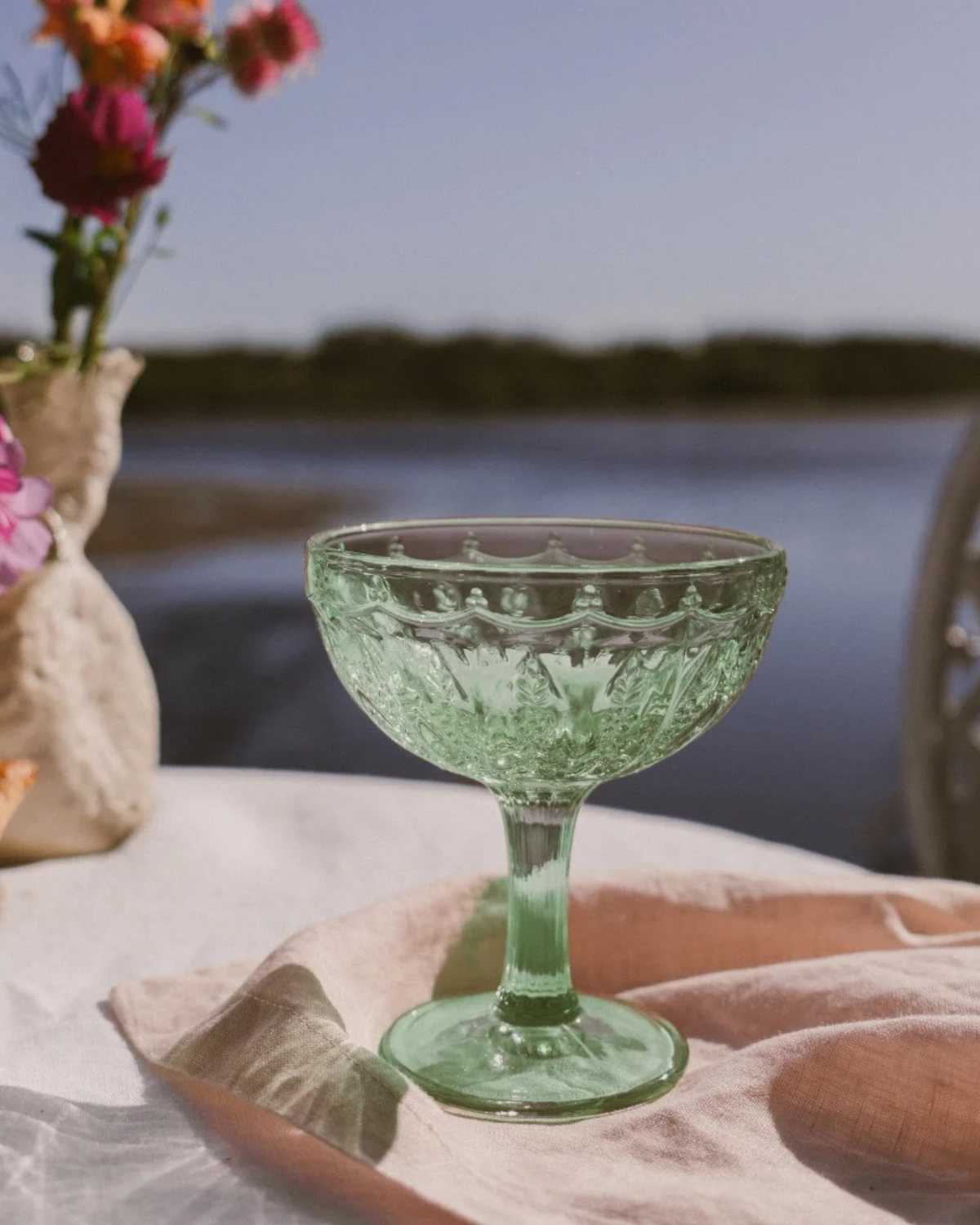 Wandering Folk Margarita Glass - Peppermint (Set of 2)