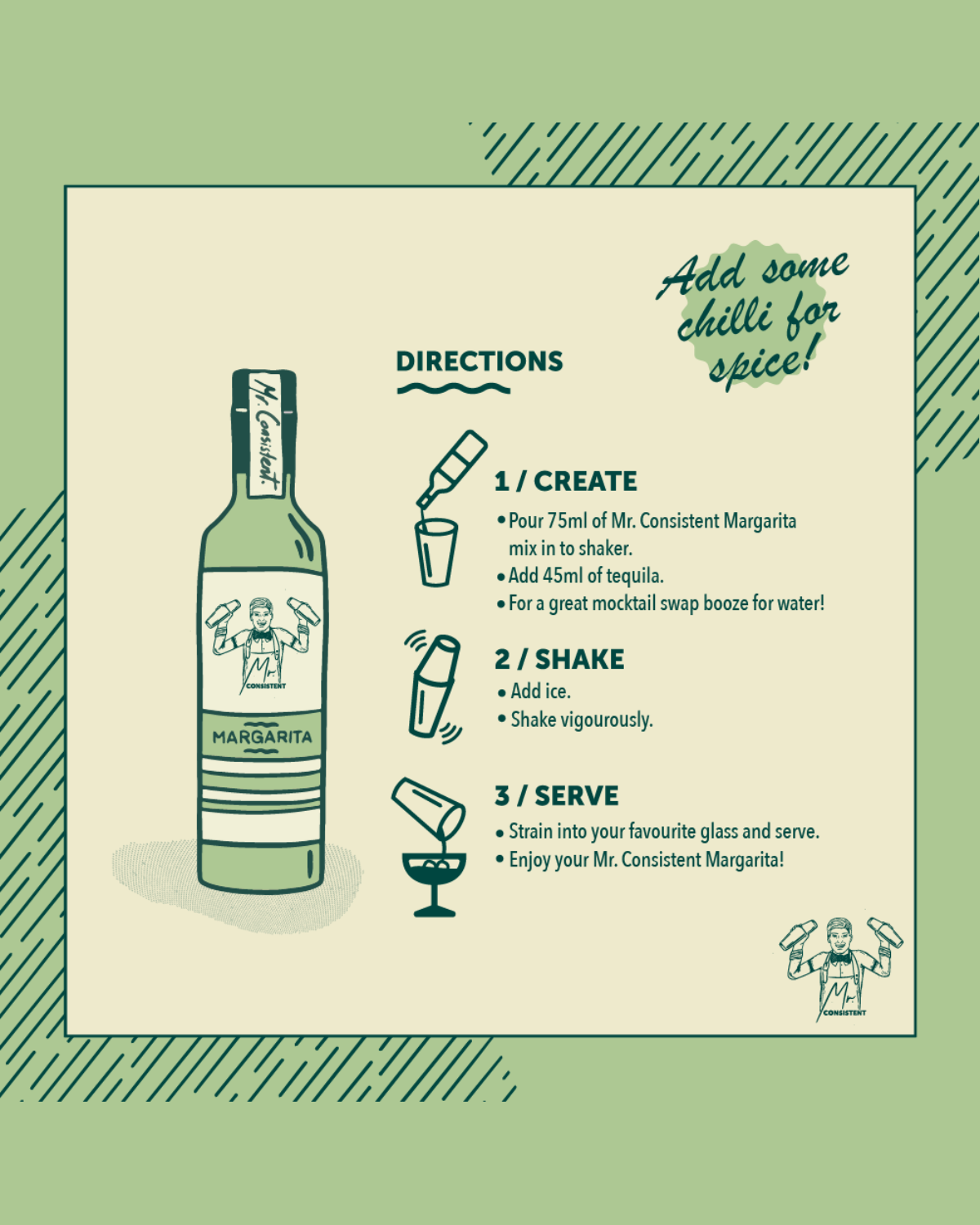 Mr Consistent Margarita Cocktail Mix 