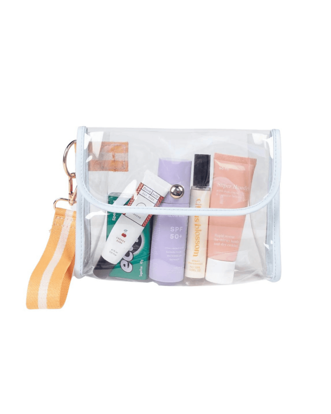 Clear Makeup Bag - Marshmallow Cheeky Traveller Bag by The Somewhere Co