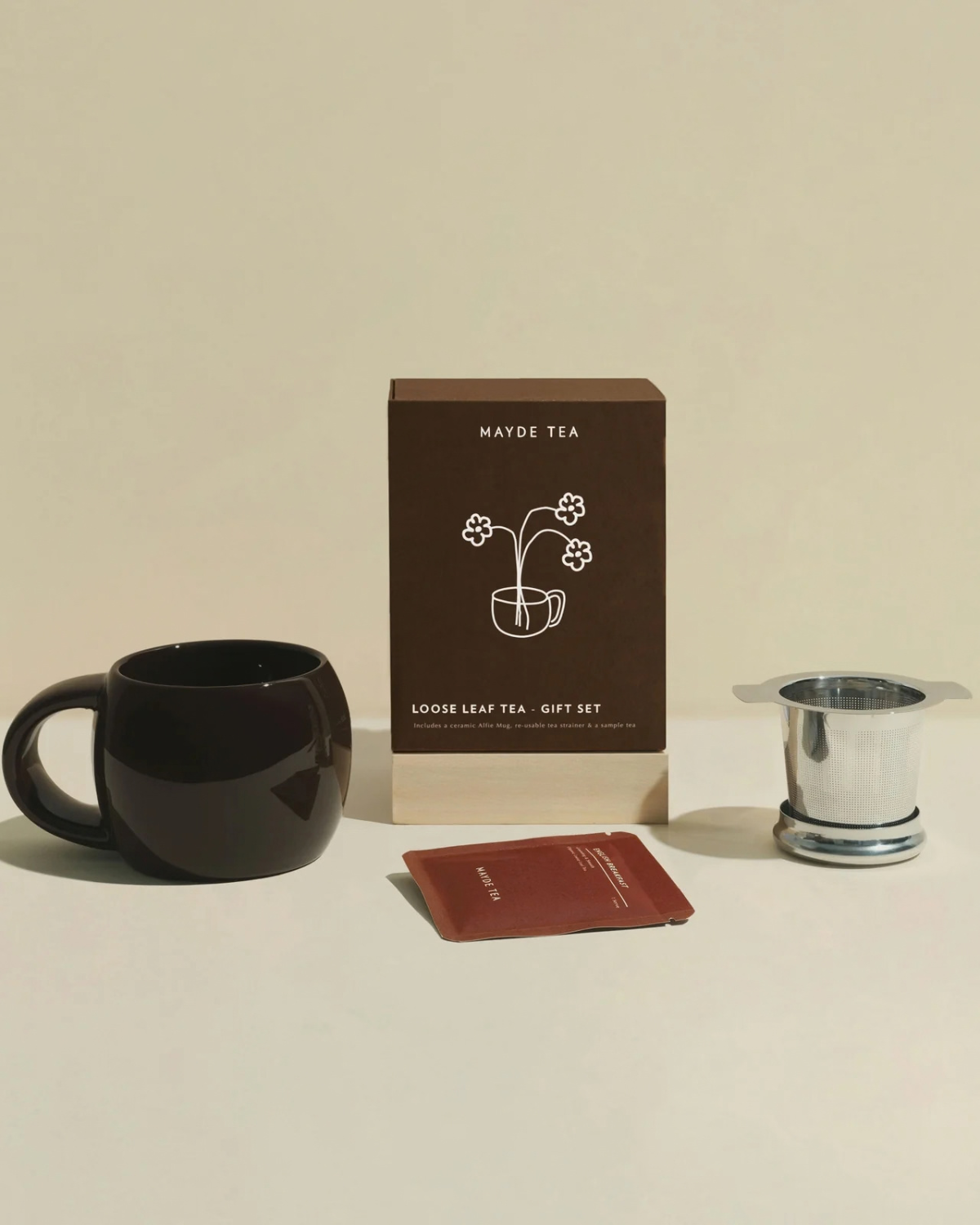 Mayde Tea - Mug Gift Set - Chocolate Brown